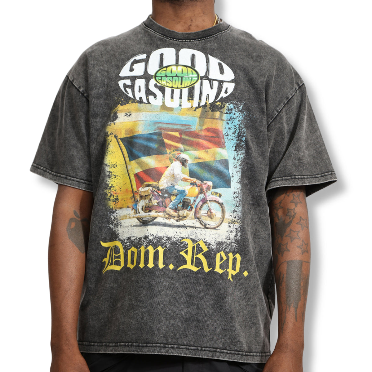 Snow Washed Oversized Cotton T-Shirt