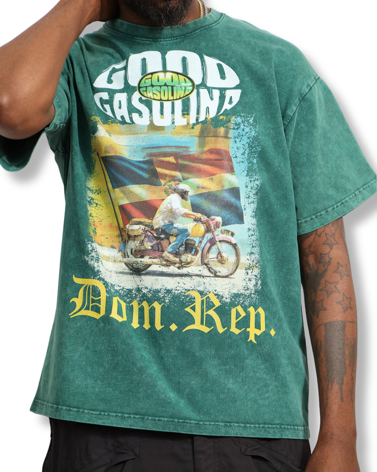 Snow Washed Oversized Cotton T-Shirt