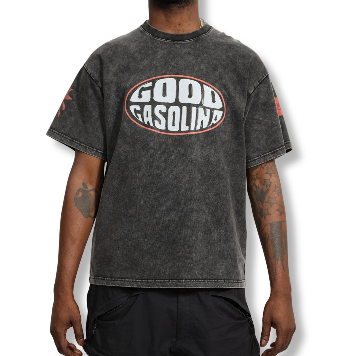 Snow Washed Oversized Cotton T-Shirt