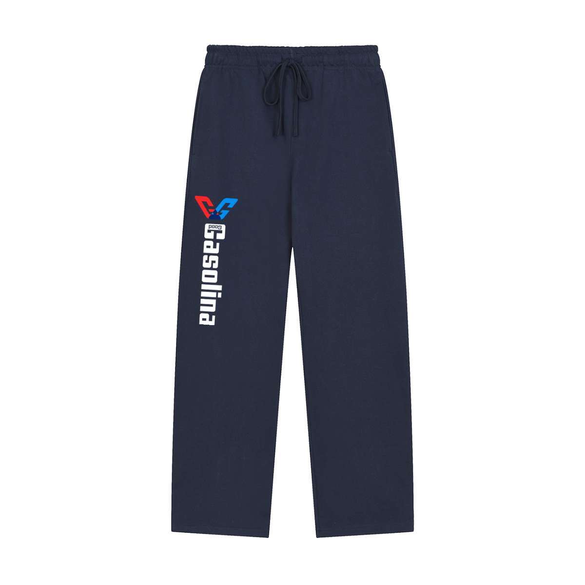 Solid Color Straight-Leg Sweatpants
